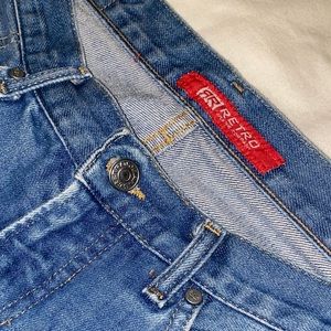 Retro brand jeans bell bottoms.